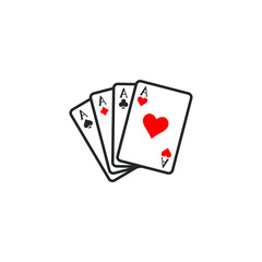 Card suit icon template color editable. Card suit symbol vector sign isolated on white background illustration for graphic and web design.