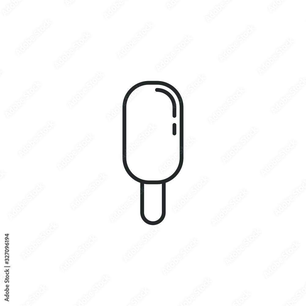 Aufkleber Ice cream icon template color editable. Ice cream symbol vector sign isolated on white background illustration for graphic and web design.