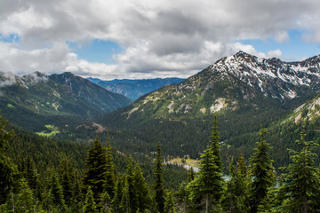 Deep Lake and Alpine Lakes Wilderness mountain landscape