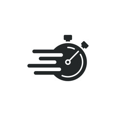 Fast time delivery icon template color editable. Fast time delivery symbol vector sign isolated on white background illustration for graphic and web design.