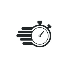Fast time delivery icon template color editable. Fast time delivery symbol vector sign isolated on white background illustration for graphic and web design.