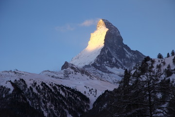 ツェルマットから見たマッターホルン