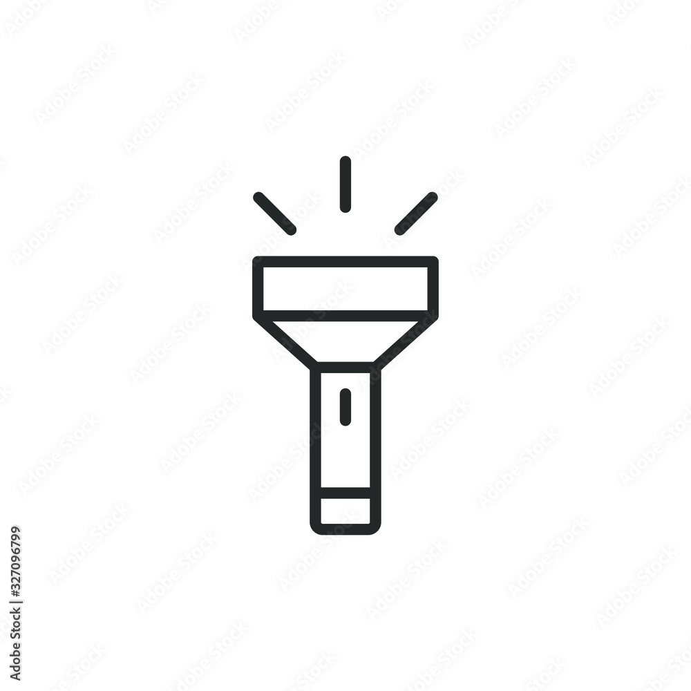 Poster flashlight icon template color editable. flashlight symbol vector sign isolated on white background 