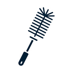 brush silhouette style icon vector design