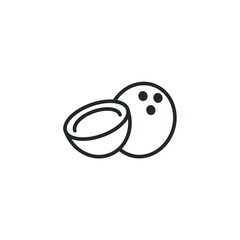Freshness coconut icon template color editable. Freshness coconut symbol vector sign isolated on white background illustration for graphic and web design.
