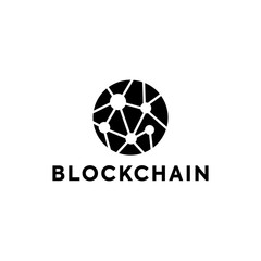 Obraz premium Blockchain Logo Template. Technology Vector Design. Cryptocurrency Illustration