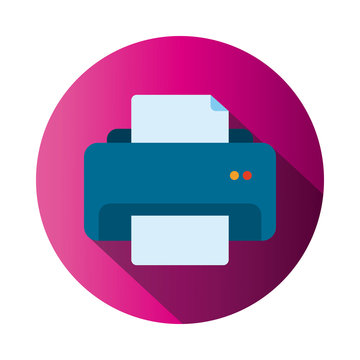 recommend clip art: Isolated printer with data document block gradient style icon vector design