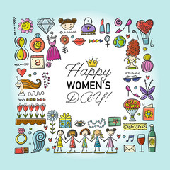 International Women s Day. Greeting card for your design