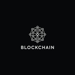 Blockchain Logo Template. Technology Vector Design. Cryptocurrency Illustration