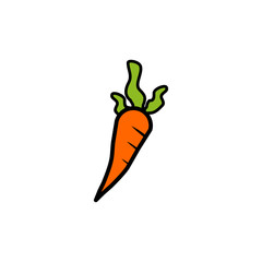 Carrot vegetable logo design icon vector template