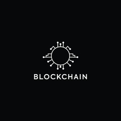 Blockchain Logo Template. Technology Vector Design. Cryptocurrency Illustration