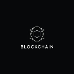 Blockchain Logo Template. Technology Vector Design. Cryptocurrency Illustration