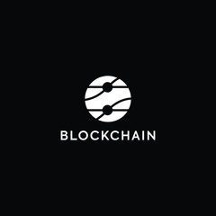 Blockchain Logo Template. Technology Vector Design. Cryptocurrency Illustration