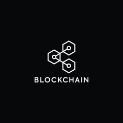 Blockchain Logo Template. Technology Vector Design. Cryptocurrency Illustration