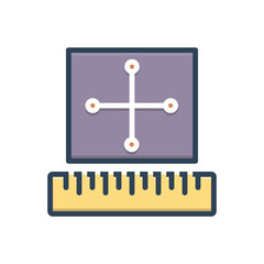 Color illustration icon for rule regulations 