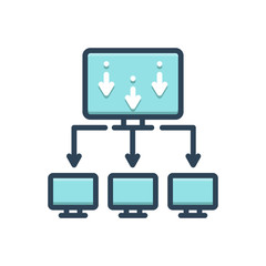 Color illustration icon for importer 