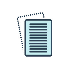 Color illustration icon for paperless cancel 