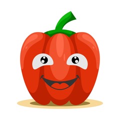 adorable paprika mascot cartoon vector