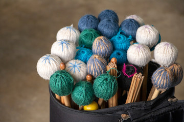 Marimba mallet sets in bag