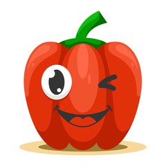 adorable paprika mascot cartoon vector