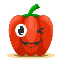 adorable paprika mascot cartoon vector
