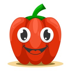 adorable paprika mascot cartoon vector