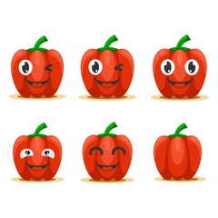 adorable paprika mascot cartoon vector