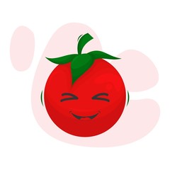 adorable tomato mascot cartoon vector