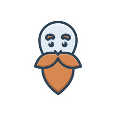 Color illustration icon for master pedagogue