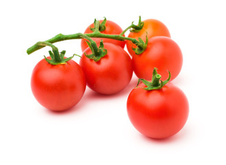 Fresh tomatoes isolated on white background.