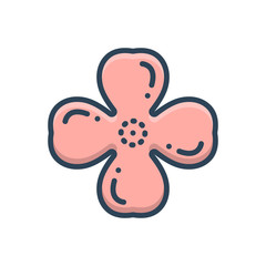 Color illustration icon for quatrefoil 