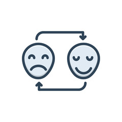 Color illustration icon for transformation