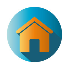 Isolated house block gradient style icon vector design