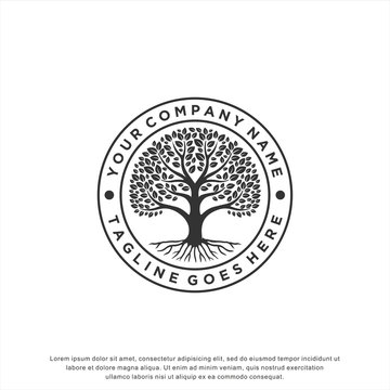 creative tree logo concept