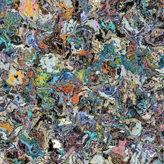 Vintage style colored wavy lines abstract painting art background.