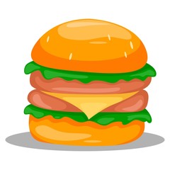 delicious burger mascot cartoon vector design