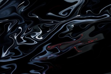 Abstract dark black colored waves background. Smoke and wavy lines background.