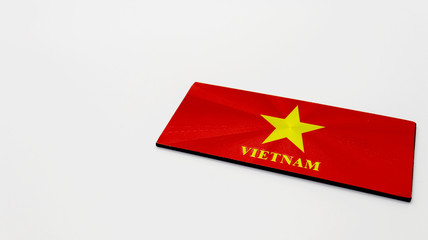 Vietnam Magnet Plate on White Background