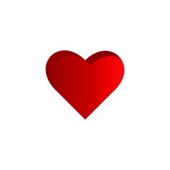 Red heart, love logo. Stock illustration