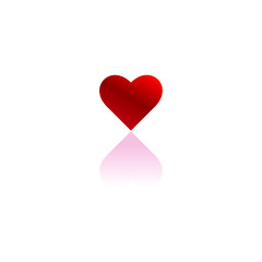 Red heart, love logo. Stock illustration