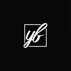 Naklejka na ściany i meble Initial based modern and minimal Logo. YB BY letter trendy fonts monogram icon symbol. Universal professional elegant luxury alphabet vector design