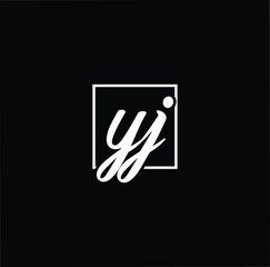 Fototapeta na wymiar Initial based modern and minimal Logo. YJ JY letter trendy fonts monogram icon symbol. Universal professional elegant luxury alphabet vector design