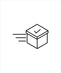fast delivery line icon,vector best illustration design icon.