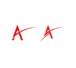 Letter a line logo vector icon. Stock illustration