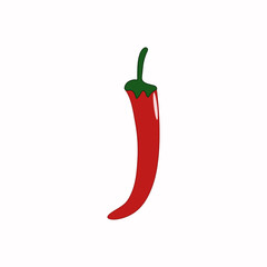 Drawing hot chili peppers. Vector illustration.