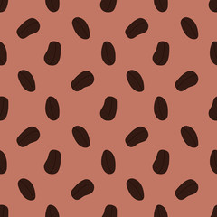 Seamless pattern with coffee beans. Vector illustration.