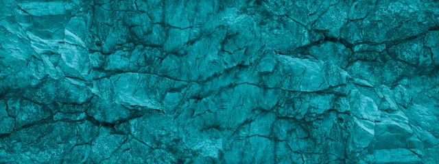 Foto op Canvas Blue green stone background. Underwater rocky texture. Close-up. Toned mountain texture.  © Наталья Босяк