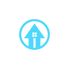 Real estate logo, home logo with circle shape