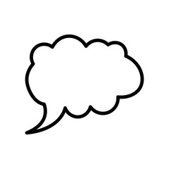 Cloud bubble speech icon vector