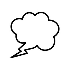 Cloud bubble speech icon vector